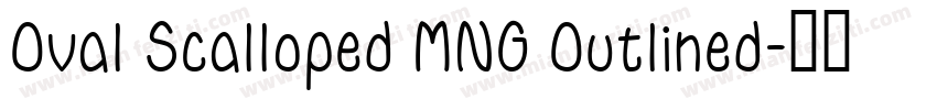Oval Scalloped MNG Outlined字体转换